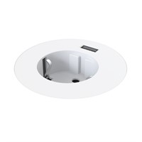 Powerdot Compact 61 - 1 eluttag typ F, 1 USB-A laddare 12W, vit